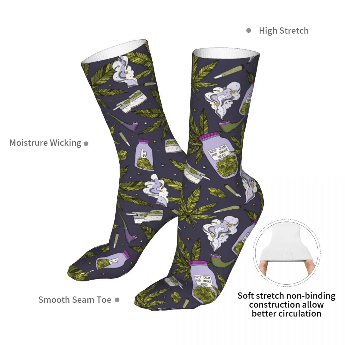 TheStoneyCrew™ Cannabis And Smoking Socks