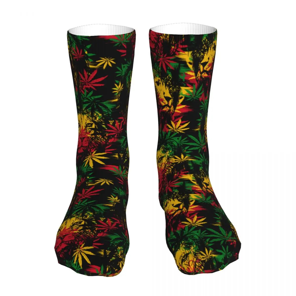 TheStoneyCrew™ Lion Head Cannabis Leaves Socks