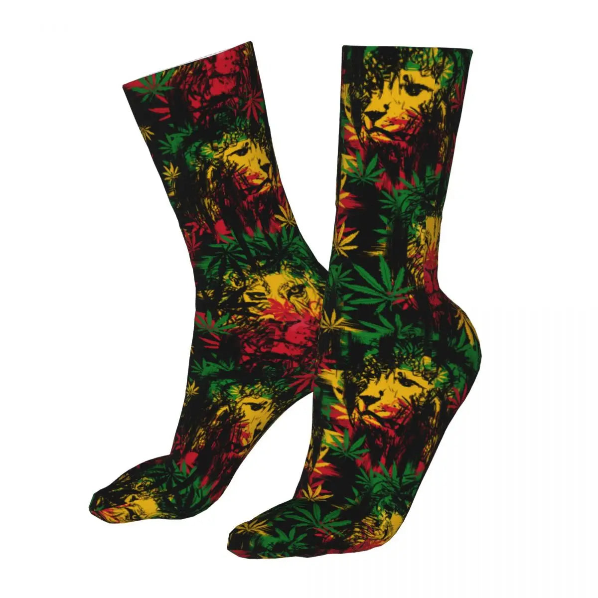 TheStoneyCrew™ Lion Head Cannabis Leaves Socks