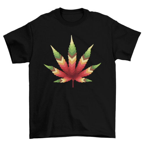 TheStoneyCrew™ Cannabis (red/brown/yellow/green) leaf T-shirt