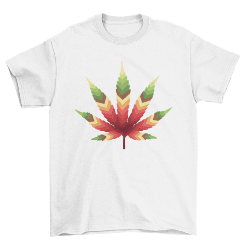 TheStoneyCrew™ Cannabis (red/brown/yellow/green) leaf T-shirt