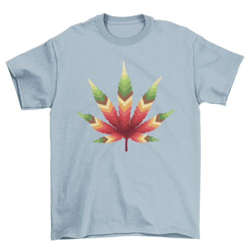 TheStoneyCrew™ Cannabis (red/brown/yellow/green) leaf T-shirt