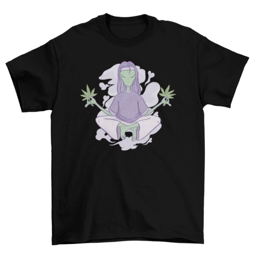 TheStoneyCrew™ Alien meditation marijuana T-shirt